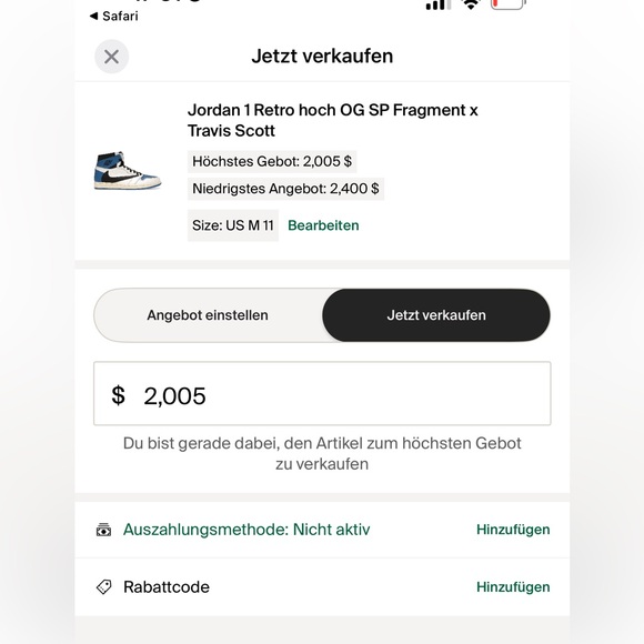 Jordan 1 Retro High Tops  OG SP Fragment x Travis Scott - Picture 8 of 8